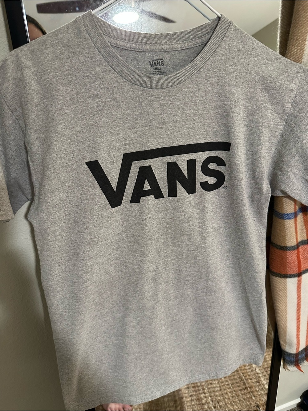 Vans Gray Short Sleeve Tee with Black Logo